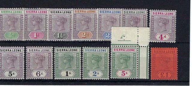 Image of Sierra Leone SG 41/53 UMM British Commonwealth Stamp